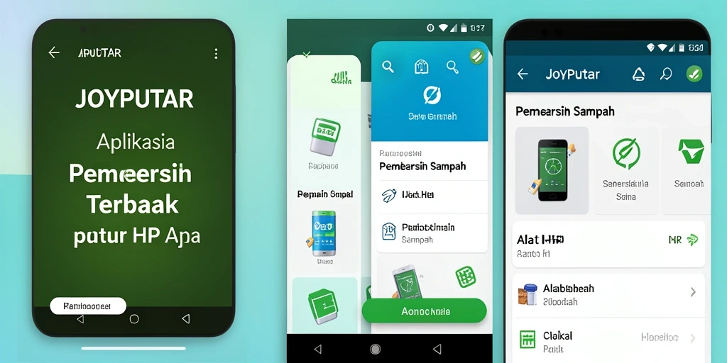 Tampilan antarmuka utama aplikasi JOYPUTAR untuk Pembersih Sampah.