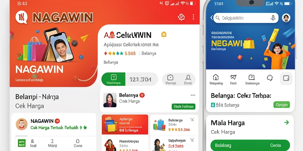 Tampilan antarmuka NAGAWIN yang user-friendly untuk cek harga.