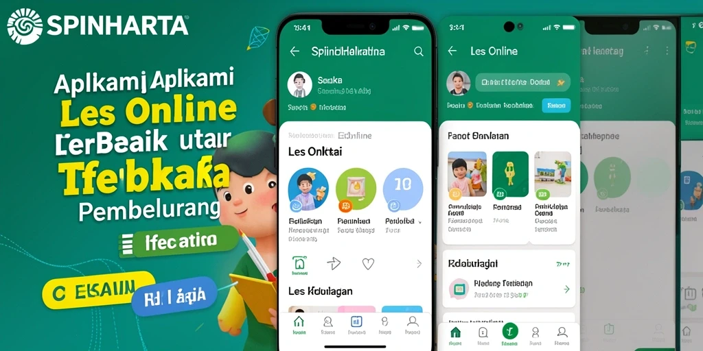 Antarmuka SPINHARTA dengan fitur Les Online yang menarik.