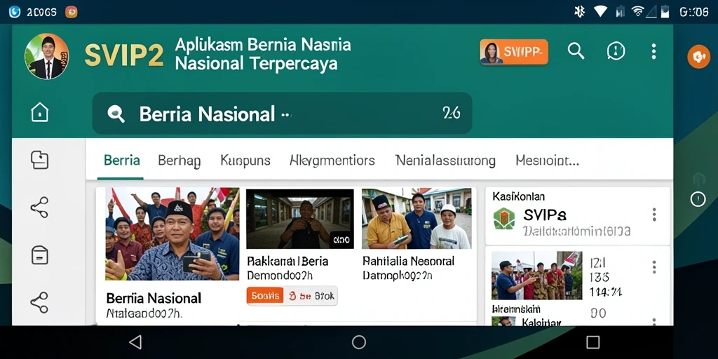 Tampilan antarmuka utama SVIP2 yang sederhana dan informatif.