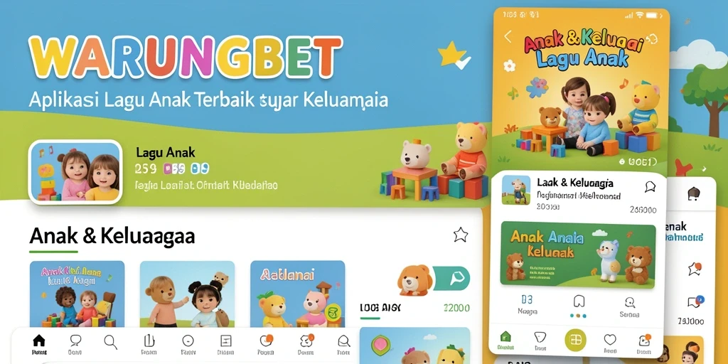 Tampilan antarmuka aplikasi WARUNGBET yang ceria dan ramah anak.